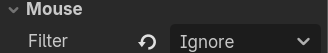 Mouse Filter set to Ignore